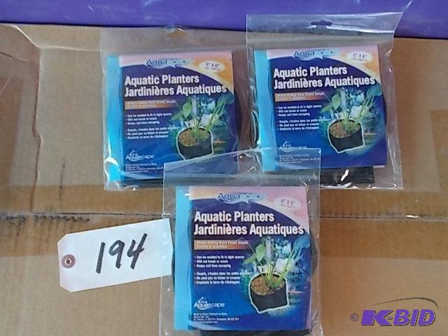 (3) 2 pks Aquascape Aquatic Planters, 6&quot...