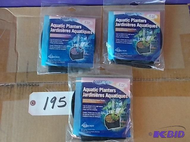 (3) 2 pks Aquascape Aquatic Planters, 6&quot...