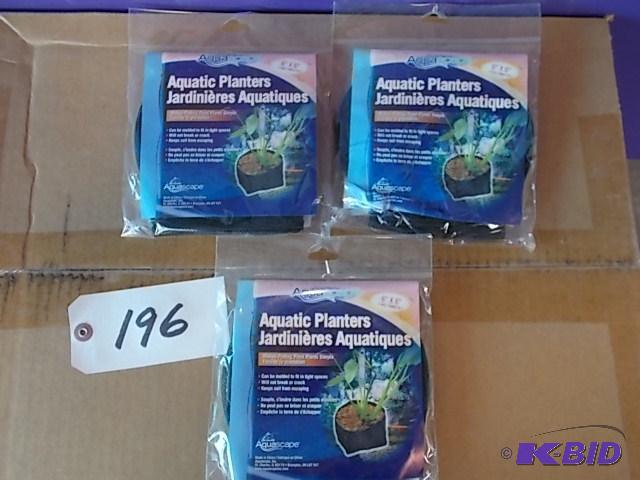 (3) 2 pks Aquascape Aquatic Planters, 6&quot...