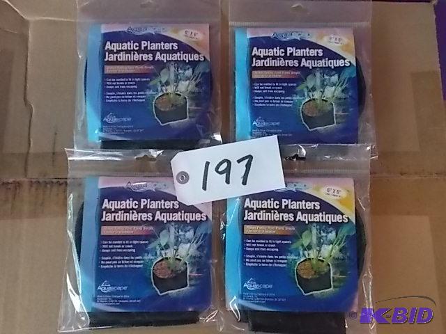 (4) 2 pks Aquascape Aquatic Planters, 6&quot...