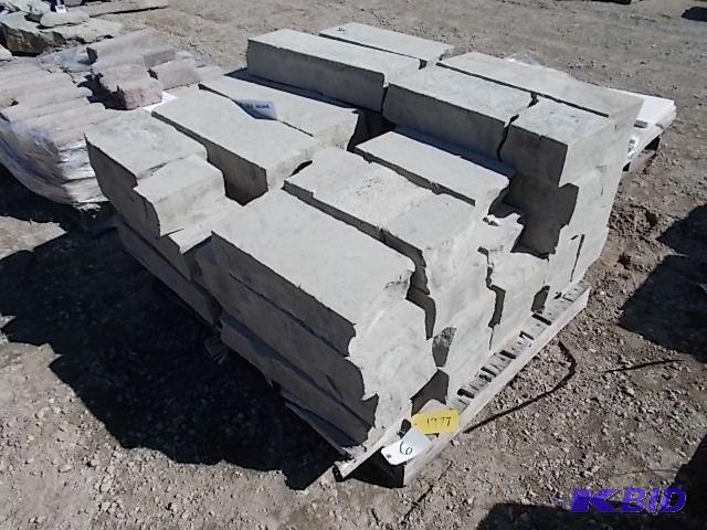 Approx. (40) Aux Vase Natural Wall Stone, 8 ...