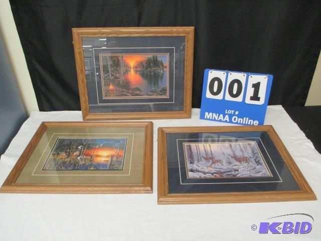 lot 1 image: Lot of 3 Wildlife prints
