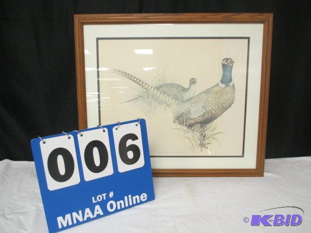 lot 6 image: Charles E Murphy- Ring Necked  Pheasants