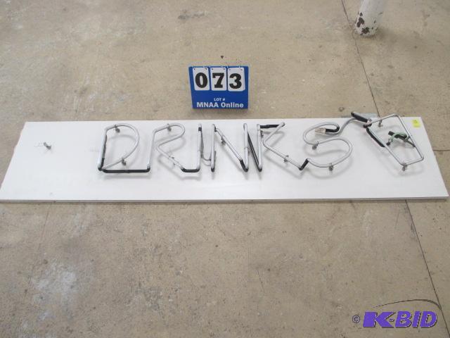 lot 73 image: Neon Drinks Sign