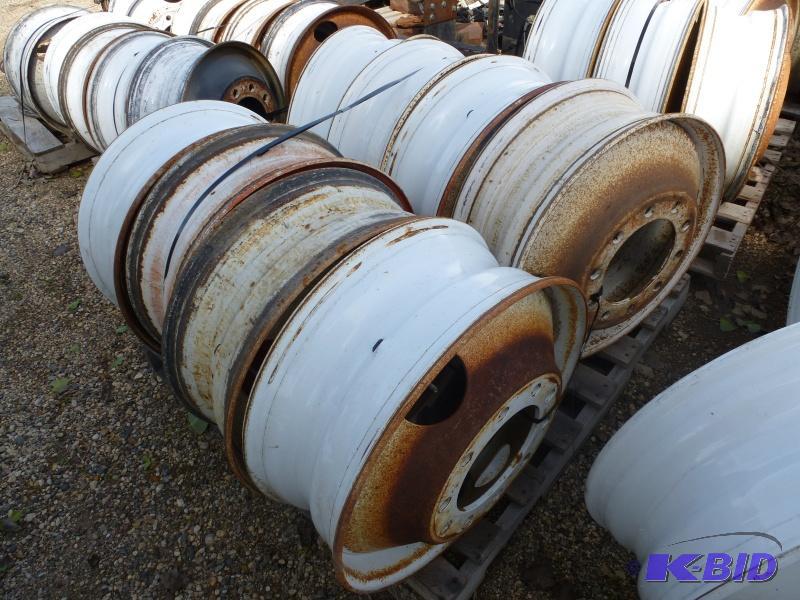 Steel Truck rims 24.5&quot 10 Bolt rims Hub...