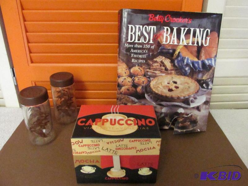 lot 118 image: Betty Crocker -- Best Baking - Large Salt and Pepper -- Recipe Box 