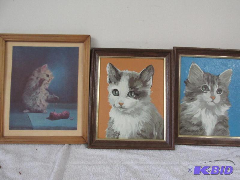 lot 38 image: Three Cat Pictures.