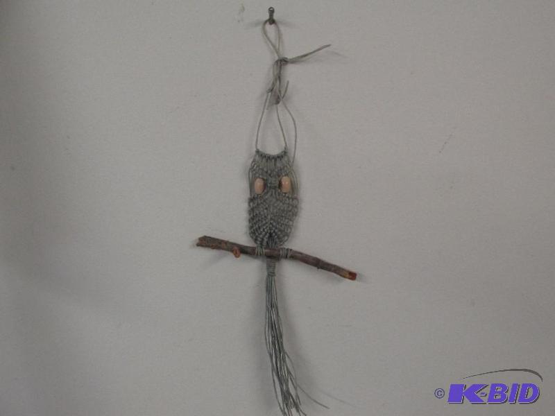 lot 40 image: Macrame Owl.