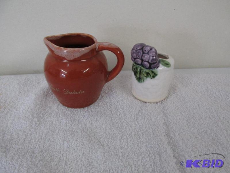 lot 53 image: Tooth Pick Holder and Small Pitcher.