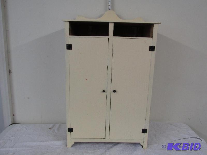 lot 73 image: Vintage Wooden Little Cabinet Hand-Made.