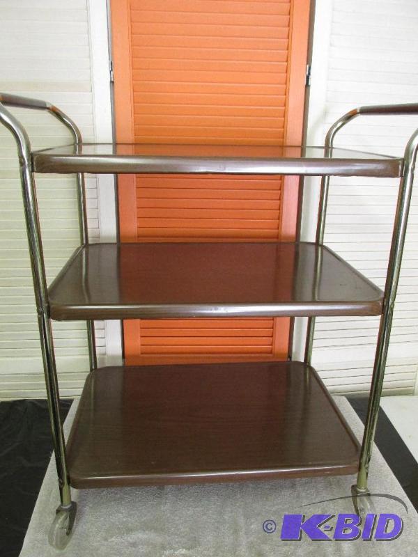 lot 113 image: Three Tier Kitchen Cart.