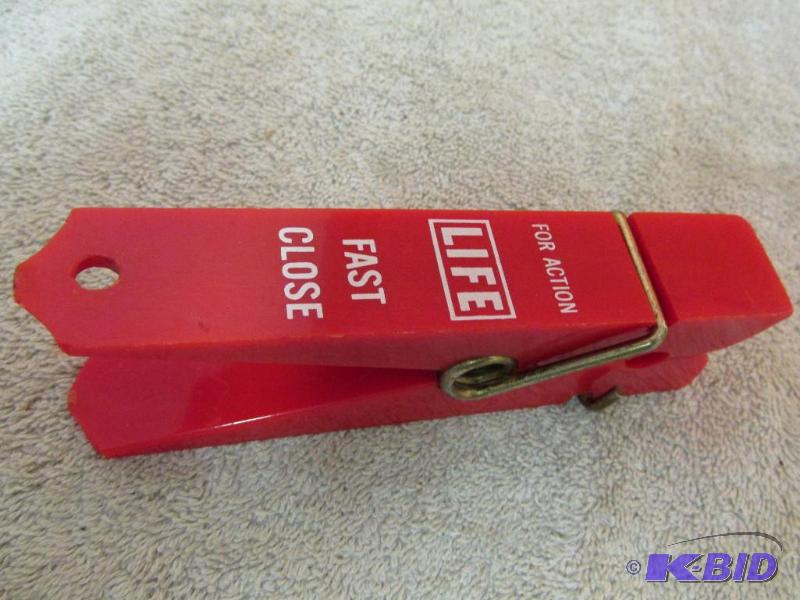 lot 124 image: Large Red Clothes Pin - Advertising LIFE Magazine