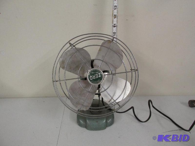 lot 23 image: Vintage, Collectible Zero Metal Fan
