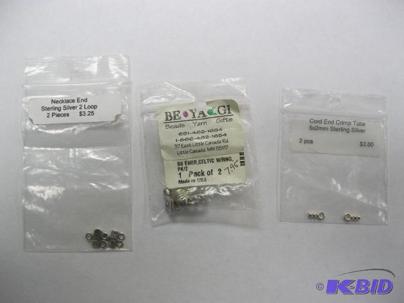 lot 30 image: Sterling silver jewelry making supplies....