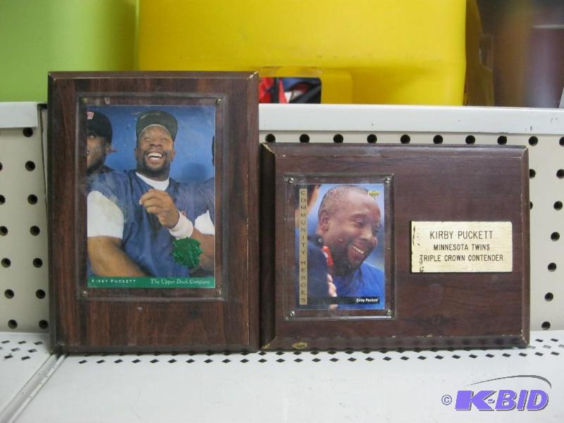 lot 70 image: Pair Of Kirby&nbspPuckett Card Plaques, Show...