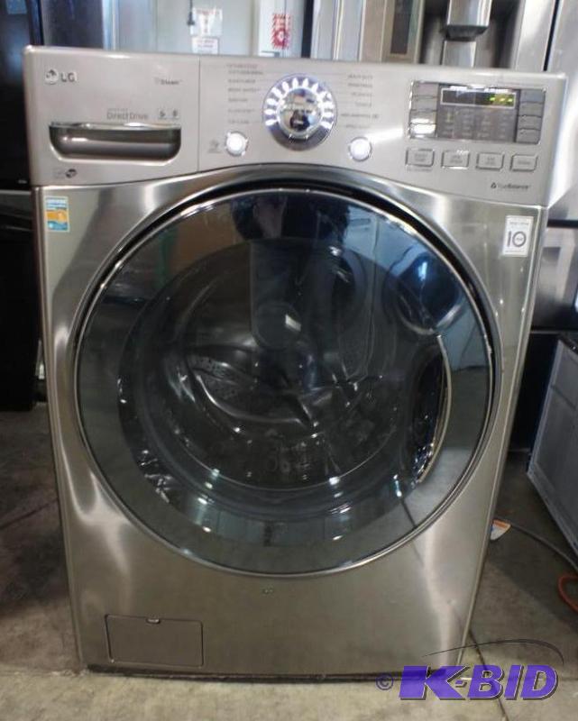 lot 10 image: New LG Washer Model # (WM3470HVA) MSRP $ 1300...
