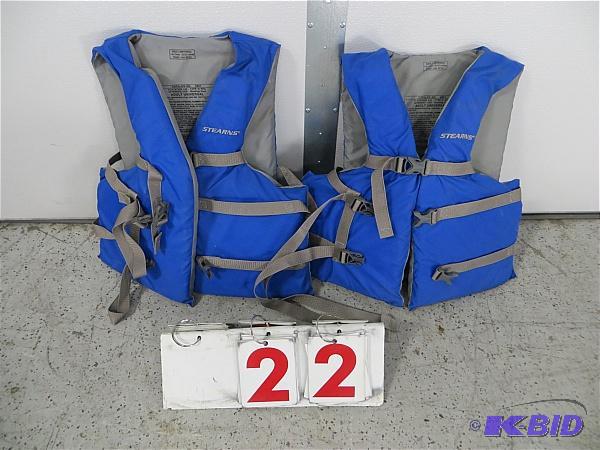 Lot of 2 Sterns Life Jackets. Adult Size....