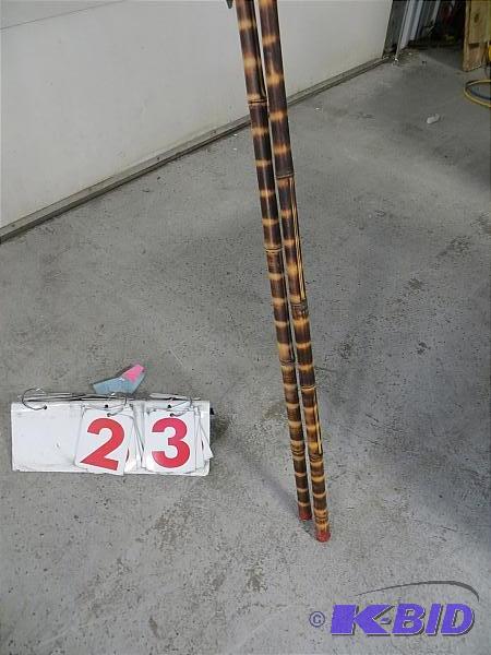 Lot of 2 Real&nbsp16 ft. Cane Poles for fish...