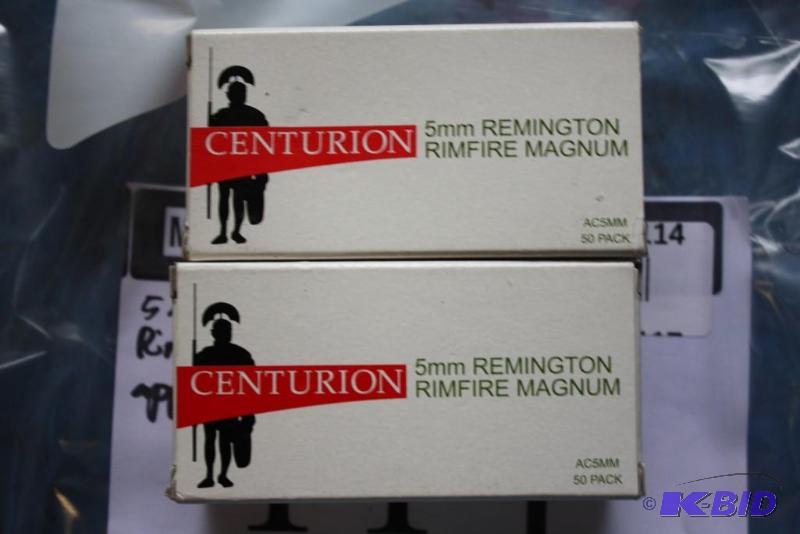 lot 114 image: Box lot of (2) Centurion 5mm Rimfire Magnum a...