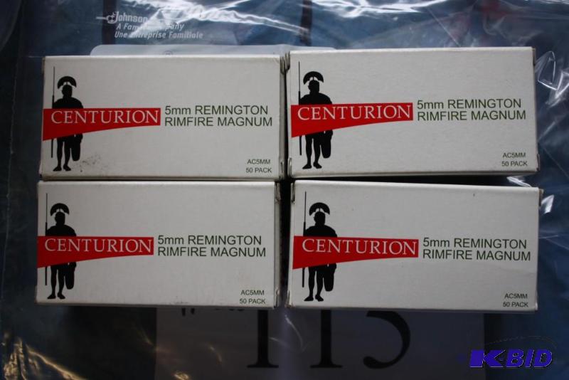 lot 115 image: Box lot of (4) Centurion 5mm Rimfire Magnum a...
