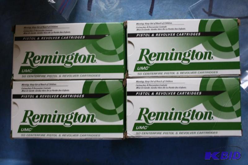 lot 119 image: Box lot of (4) Remington 45 Auto UMC ammo ap...