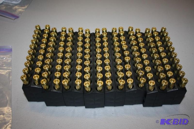 lot 127 image: Lot of (8) Ammo Racks including Remington .2...