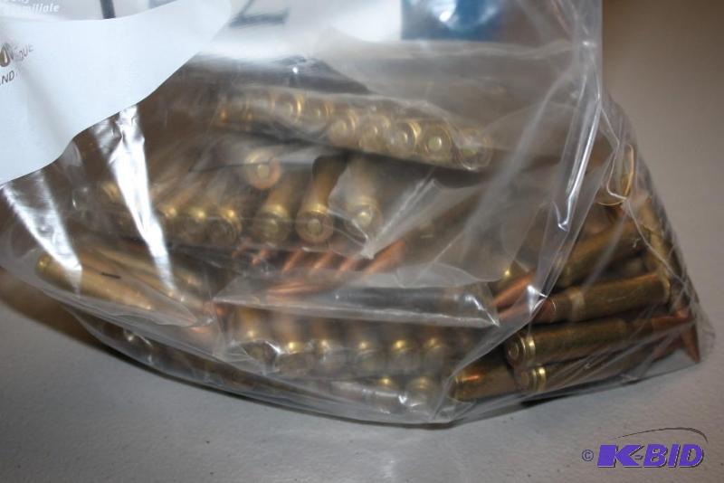 lot 142 image: Bag lot of (1) Miscellaneous 7.62 ammo app. ...