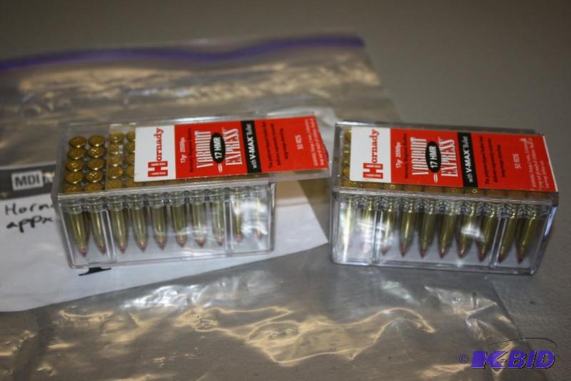 lot 148 image: Box lot of (2) Hornady 17 HMR Varmint Express...