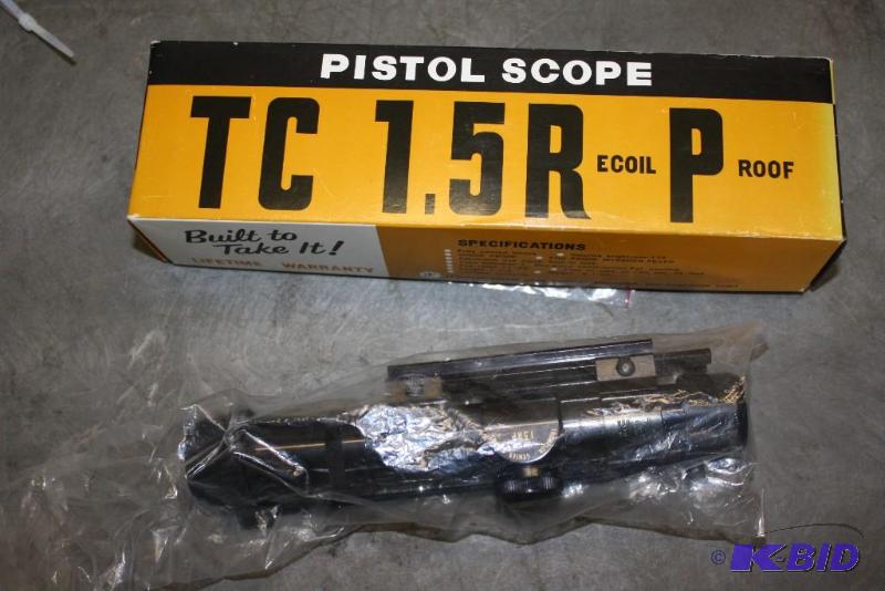 lot 165 image: Lot of (1) TC 1.5 recoil proof pistol scope. ...
