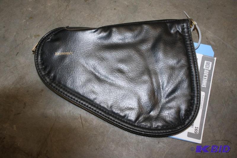 lot 169 image: Lot of (1) soft side gun case. Black exterior...