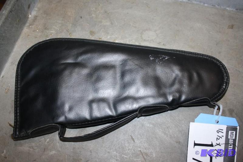 lot 178 image: Lot of (1) soft side gun case. Black exterior...
