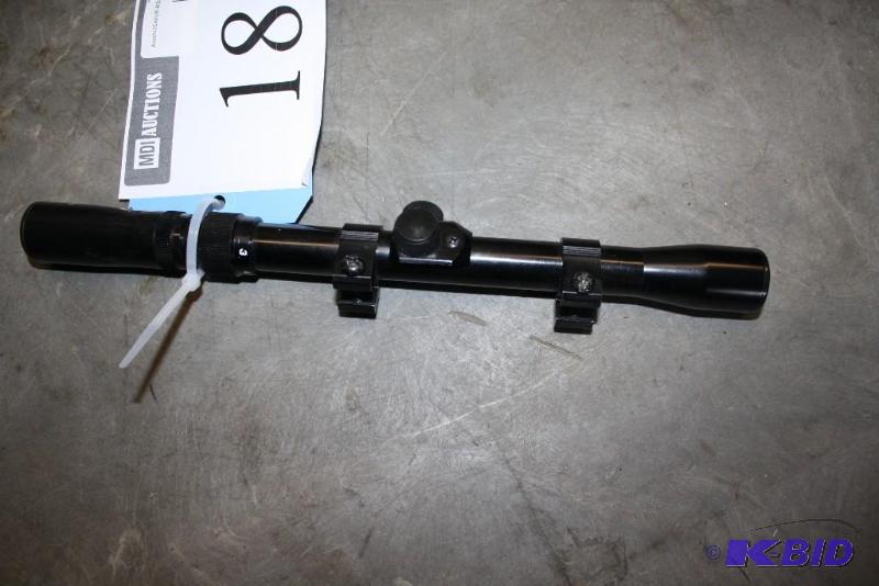lot 187 image: Lot of (1) Tasco coated 3-7x20 scope. Black f...