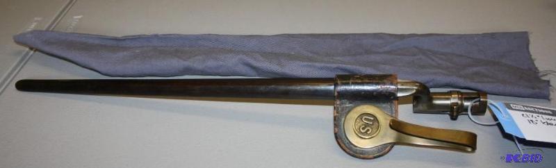 lot 1A image: U.S. Cavalry Bayonet with Brass Side Holster ...