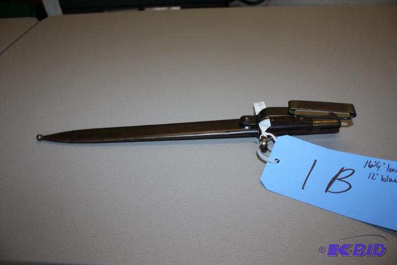 lot 1B image: U.S. M1892&nbsp30-40 Krag Bayonet, 16 14&qu...