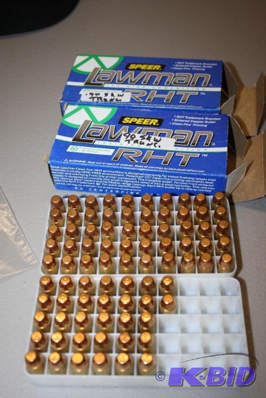 lot 213 image: Reloaded 40 CAL Smith and Wesson app. 80 ct....