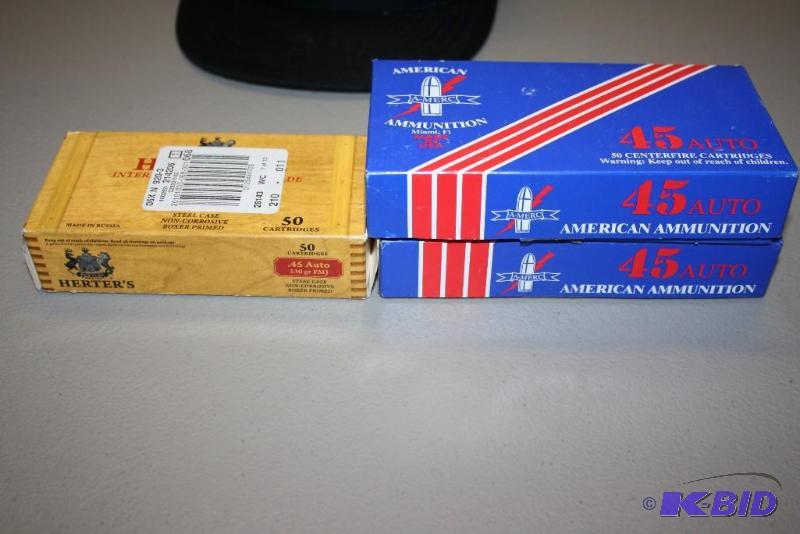 lot 222 image: Lot of (2) items American Ammunition 45 auto...