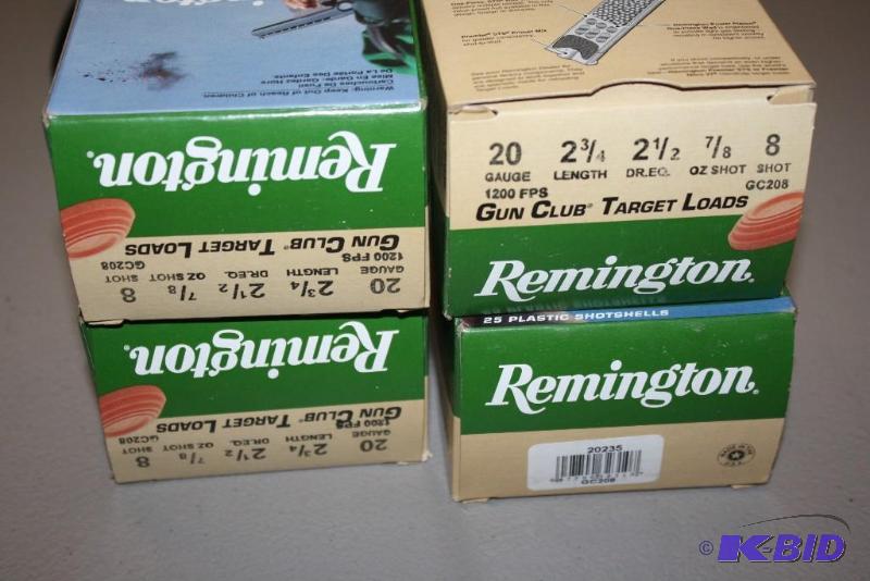 lot 229 image: Remington Gun Club Target Loads 20 Gauge 2 ...