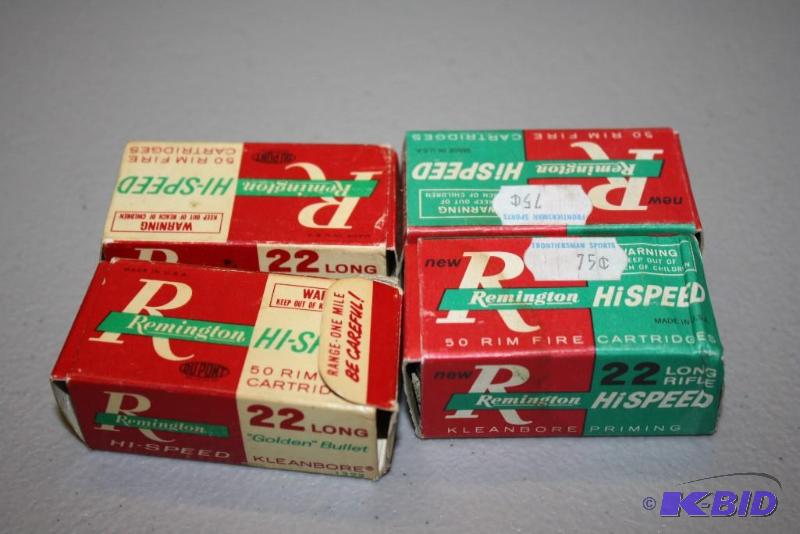 lot 237 image: Remington .22 Hi-Speed LR ammo app. 200 ct....