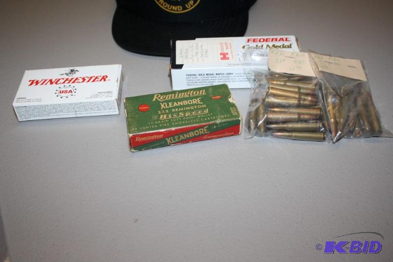 lot 245 image: Miscellaneous 222 REM ammo app. 101 ct....