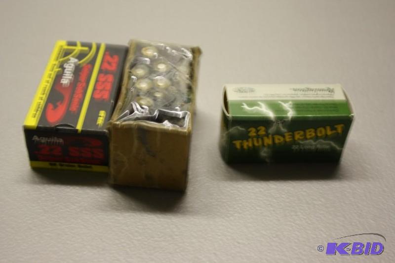 lot 253 image: Lot of (3) items Super X .22 Hornet, app. 20...