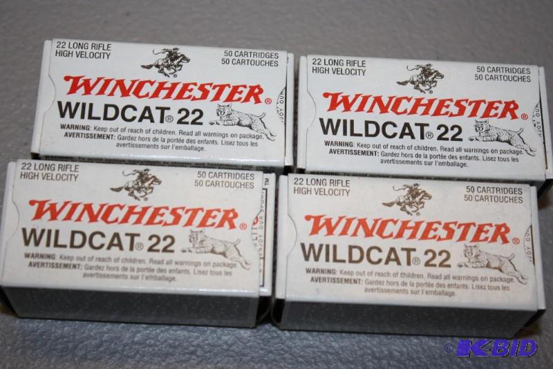 lot 254 image: Winchester Wildcat 22LR ammo app. 200 ct....