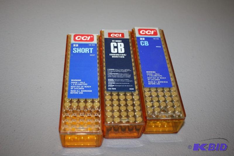 lot 259 image: Lot of (2) items CCI 22 Short, app. 80 ct C...