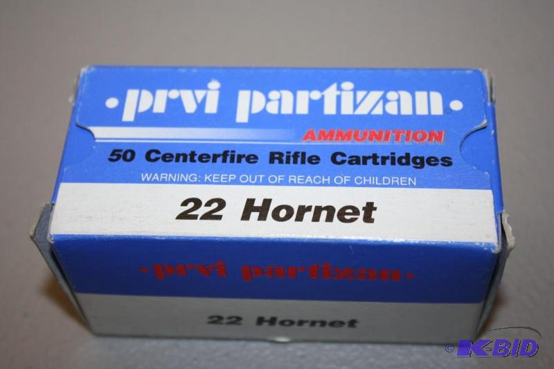 lot 266 image: PRVI Partizan 22 Hornet, app. 50 ct....