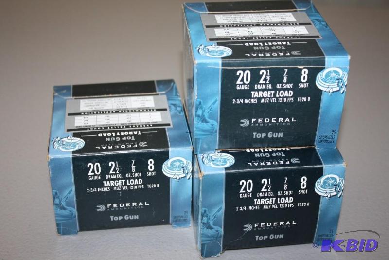 lot 269 image: Federal 20 Guage shotgun shells 2 34"...