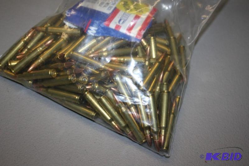 lot 273 image: Miscellaneous 223 REM FMJ ammo app. 200 ct....