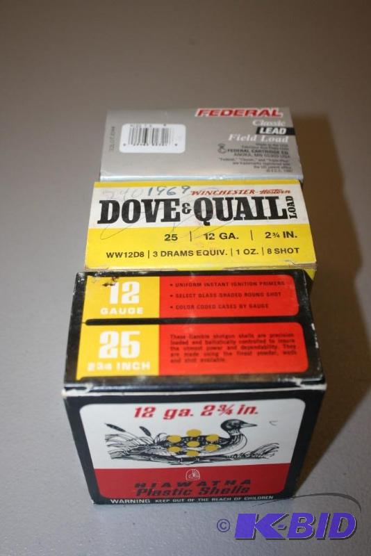 lot 279 image: Lot of (3) items Dove And Quail Field Load, ...