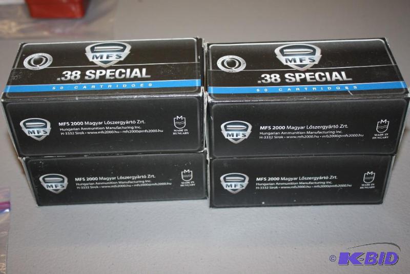 lot 282 image: MFS 38 Special Ammo app. 200 ct....