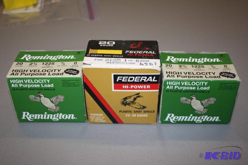 lot 296 image: Lot of (3) Items Remington 20 Gauge, 2 34&q...