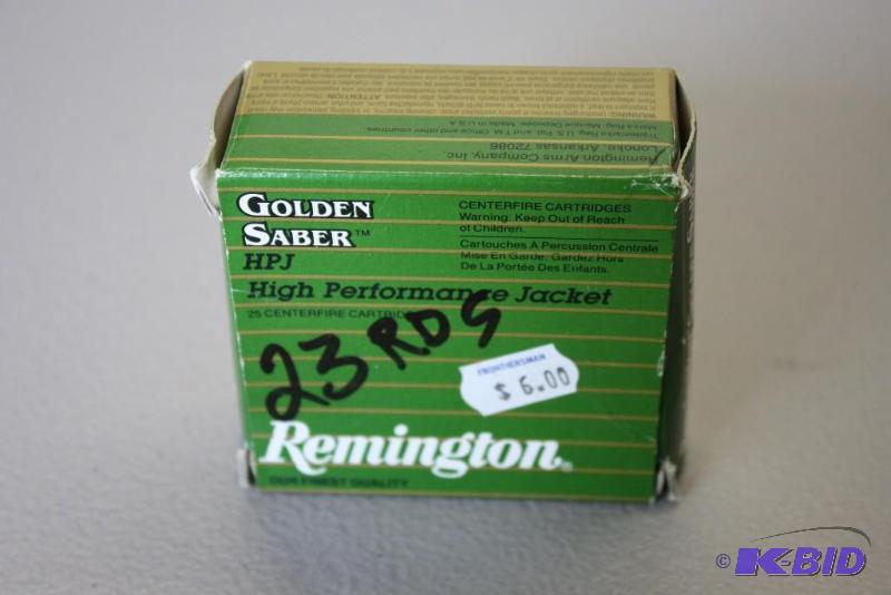 lot 313 image: Remington Golden Saber 380 Auto HPI app. 23 ...