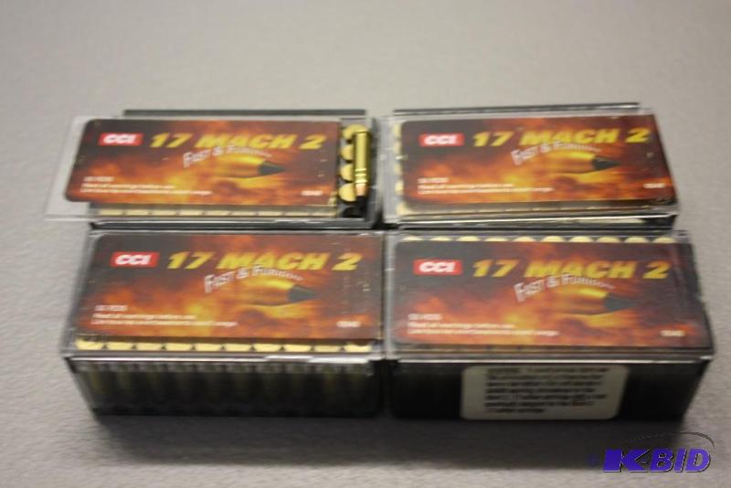 lot 323 image: CCI 17 Mach 2 ammo app. 200 ct....